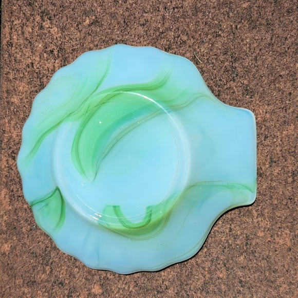 Vintage Slag Glass Trinket Dish - Picture 3 of 5